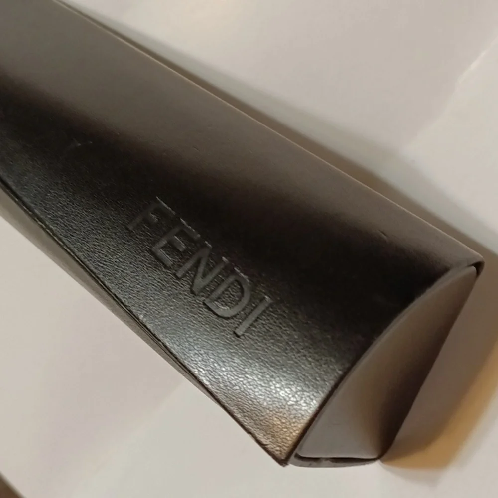 FENDI Eyewear glasses case hardshell triangle black optical protection storage